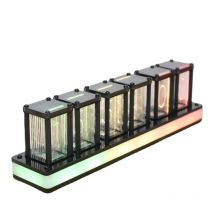 LED Tisch uhr digital leise Desktop RGB DIY Glüh röhre Uhr kreative elektronische Uhr Büro Tisch dekoration und Zubehör