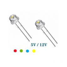 LED 5V 12V 5mm 3mm Perle SMD F5 F3 Hut runde Lampe Dip LED USB Auto Licht weiß rot grün blau gelb