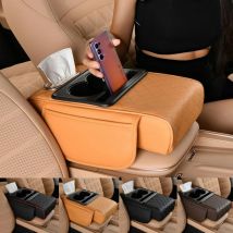 Auto Armlehne Typ Tissue Boxen Armlehne Pad Center Konsole Schutz Abdeckung Mit Seite Lagerung Tasche Auto Innen Zubehör