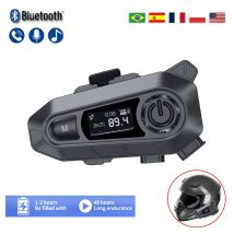 LCD-Display Motorrad Bluetooth Helm Headset wasserdichte Geräusch reduzierung BT 5,3 Motorrad Kopfhörer Fahrrad Kopfhörer