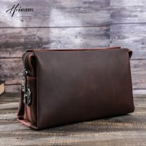 Vintage Echtes Leder männer Brieftasche Passwort lock Kupplung Tasche Für Männer Karte Halter Lange