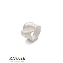 ZHUHE Wellenförmiger geometrischer Öffnungsring im Cyberpunk-Stil für Damen und Herren, Schmuck, Accessoires, Partygeschenke