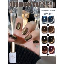 MIANEL 12 ml Obsidian Gold Kristall Cat Eye Gel Nagellack Herbst Schwarze Nägel Braune Nägel 2025 Neue Allgleiches Katze Magnetische Nägel