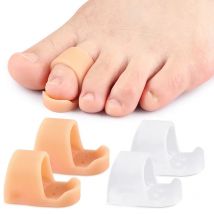 2 pezzi raddrizzatore della punta pollice valgo protezione gel di silicone dita del piede separatore della punta borsite regolatore piedi cuscinetti sollievo dal dolore al piede