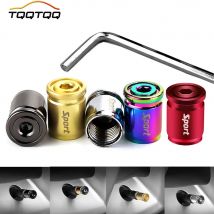 1Set Sport Tappo dello stelo della valvola della gomma Tappi della valvola dell'aria della stelo della ruota del pneumatico antifurto in lega di zinco per auto, SUV, biciclette, camion, motocicli