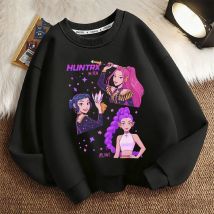 Bluza dziecięca unisex z okrągłym dekoltem, bluzy z motywami filmowymi, bluzy z mangą, bluzy dla dzieci Kpop Demon Hunters, urocza bluza z tygrysem dla chłopców i dziewcząt