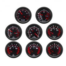 2″ 52mm Tachometer RPM Boost Gauge PSI/BAR Vacuum Water Temp Oil Temp Oil Pressure Voltmeter Smoke Lens Car Gauges Fit 12V Cars