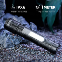 Torcia LED WARSUN, Torcia magnetica T800 Super luminosa, Torcia tattica con luce laterale Cob, 1200LM, 5 modalità