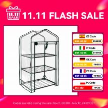 Outsunny Serra da giardino a 3 livelli 59X39X127 cm Trasparente