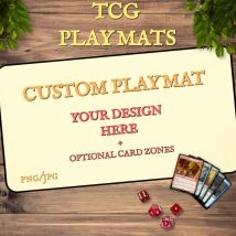 Tappetino da gioco personalizzato TCG 24 "X14" Tappetino da gioco personalizzato Tappetini da gioco da tavolo personalizzati con zone Accessori da tavolo MTG Giochi di carte collezionabili