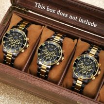 Modisches Quarzuhren-Set für Herren, 3-teiliges Design-Uhr für Herren – ideale Wahl für Halloween-Geschenke und Thanksgiving-Geschenke