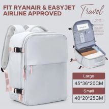 Borsa da cabina Likros Ryanair 40x20x25 Easyjet 45x36x20 Zaino da donna, Zaini da viaggio per laptop Borsa per bagagli a mano approvata dalla compagnia aerea