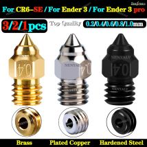 MK8 Düse CR-6 SE Hartstahl Messing verkupferte Düsen für Creality CR6 SE CR5 PRO /Ender 3 S1 pro /CR10 V2 /Ender 3 Düse