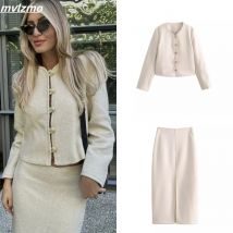 Langarm gerade Jacke beige Tweed Mantel Frauen verdickten Kunst wolle Mantel Frauen Gold Knopf Herbst und Winter neuen Mantel