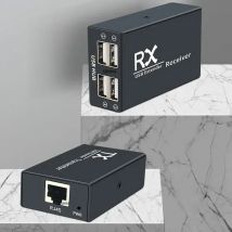 4 Ports USB 2.0 Extender Over Rj45 CAT6 Cable 120M 4 USB Hub Adapter for Laptop PC Peripherals U Disk Mouse Keyboard Scanner