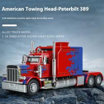 1:24 Peterbilt 389 Traktoren Lkw Legierung Modell Auto Spielzeug Druck Druck Metall Casting Sound und Licht Auto Spielzeug Für Kinder Fahrzeug