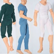 1/18 Male Female Tight High Elastic Jumpsuit Base Short Shirt Mid/Long Pants Set for 3.75 inches Action Figure Body Model