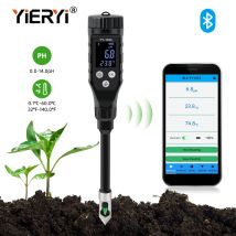Yieryi Smart Bluetooth Boden PH TEMP Meter YY-1033 Garten Topfpflanzen Säure Datenlogger Monitor für Obstgarten Begrünung Bauernhöfe