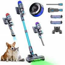 Homore NH007 650W/75KPA Leistungsstarker Akku-Staubsauger mit LED-Farbdisplay, Automatischem Saugmodus und Selbststeh-Funktion.