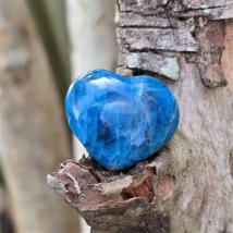 1 Stück Der astonisch blaue Apatit-Einzelherz ist eine ideale Wahl für Neujahrsgeschenke, Sammlerstücke und Heimdekorationssteine