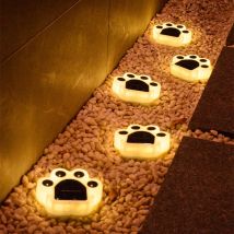 Luci esterne a zampa solare 1/4 pezzi, lampada da prato impermeabile IP65, illuminazione intelligente con controllo della luce, per decorazioni da campeggio in giardino