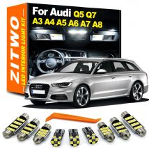 Zestaw oświetlenia wewnętrznego LED ZITWO No Error do Audi A3 S3 8L 8P 8V A4 S4 B5 B6 B7 B8 A5 S5 A6 S6 C5 C6 C7 A7 S7 A8 S8 D3 Q5 SQ5 Q7 4L