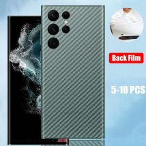 10 Teile/los 3D Zurück Carbon Faser Film Für Samsung Galaxy S22 S21 S23 S24 S25 Ultra Matte Screen Protector Galaxy a52s A71 A72 M31s