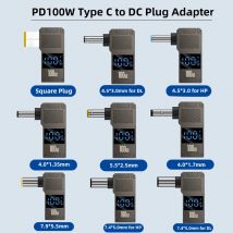 100 W USB Typ C Schnellladeadapter Steckverbinder Universal USB C zu DC Laptop Ladegerät Konverter für Lenovo Dell Asus HP Acer