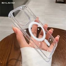 Original klar für magsafe magnetische kabellose Lade tasche für iPhone 15 14 13 12 Mini 11 Pro x xr xs max 7 8 plus Acryl abdeckung