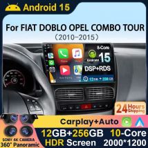 Android 15 Carplay For FIAT DOBLO 2010 -2012 2013 2014 2015 Opel COMBO 2011-2018 Auto Multimidia Video Player Head Unit 4G WIFI