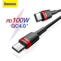 Baseus 100W Kabel USB C do USB typu C Do Macbooka iPad 60W USBC PD Kabel Quick Charge 4.0 Ładowarka TypeC Do Xiaomi Samsung
