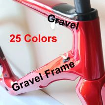 Cuadro de bicicleta de grava de 25 colores, cuadro de bicicleta de carbono T1100, freno de disco disponible, tamaño 47/50/53/55/57cm