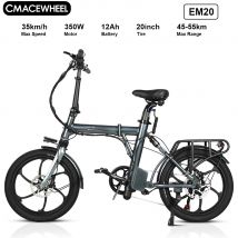 CMACEWHEEL EM20 Bici elettrica pieghevole per adulti Bicicletta da strada elettrica 48V 12Ah E-bike 20" Ebike