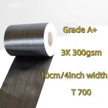 12k 300gsm Kohlefaser UD Unidirektionaler Stoffstoff 4"/10cm Breite Hochfeste Reparatur Verstärkungsmaterial, für den Bau