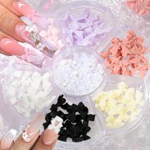 7 Gitter kawaii Bowknot Nail Art Charms 3d Harz rosa Fee Aurora Bogen Band Bär Perle gemischten Schmuck für DIY Nail Art Dekoration