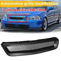 Schwarz Grill Mesh Front Hood Grille Air Flow Intake Mesh Fit für Honda Civic 96-98 Front Hood Grille Auto grille Modifikation