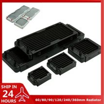 PC chłodzenie wodne grzejnik aluminium dla procesora GPU RAM radiator wymiennik wentylator chłodnicy 60/80/90/120/240/360mm czarny/biały