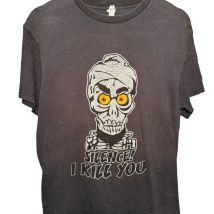 Vintage Jeff Dunham Men Äôs Size M Ss T Shirt Black Silence I Keel You Achmed