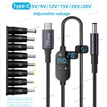​USB C PD to DC Power Boost Cable Type C to DC Fast Charging Cord 5V 9V 12V Boost Converter Cable Adapter for Wireless Router TV