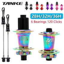 TANKE 120 Clic Hub 6 Cuscinetti MTB Mountain Bike Mozzo Anteriore Posteriore Thru HG 28 32 36 Fori Freno A Disco Mozzi Della Bicicletta 8 9 10 11 12 Velocità