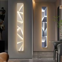 Modern Geometric Rectangular Indoor Painted LED Remote Control Wall Lamp Corridor Living Room Home Decoration Hanging Fixed Lamp