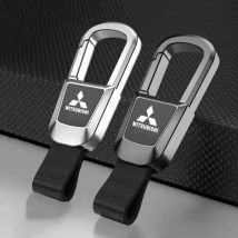 Alloy Car Keychain Key Ring Anti-Loss Keyring Pendant For Mitsubishi Ralliart ASX Lancer Cordia Pajero Mirage Triton Outlander