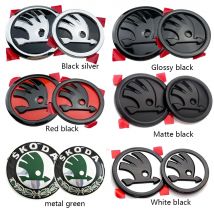80mm 90mm ABS Emblem For Skoda Fabia 1 2 Octavia a7 RS Superb Rapid Yeti Karoq Vision Car Head Front Rear Boot Tailgate Sticker