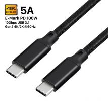 USB C To USB C 3.2 Gen 2 Cable 20Gbps Data Transfer UHD 8K Video Output Monitor Cable 240W PD Fast Charging Short 20cm/30cm/50cm