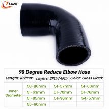 Tubo flessibile per riduzione del gomito a 90 gradi 90 °   Tubo intercooler con connettore per tubo del liquido di raffreddamento in silicone piegato 50mm 51 54 55 57 60 63mm 70 76 80 85 90mm