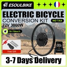 ESOULBIKE 72V 3000W Kit bicicletta elettrica Motore mozzo ruota posteriore per kit e-bike di conversione ebike da 26-28 pollici 700C