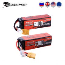 SUNPADOW 4S Lipo Batteria 14.8V 6000mAh 7300mAh 70C con XT90 T Connettore per RC Buggy Truggy Veicolo Auto Camion Carro Armato Racing Hobby