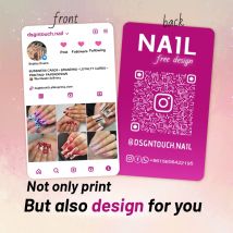 DsgnTouch Instagram-Nagelkarte, personalisierte Bank für kleine Unternehmen, Schönheitssalon, kostenloses Design, Besuchskarten für soziale Medien, individuelles Set