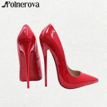 16 cm mehrfarbige Lackleder-Stiletto-Pumps, sexy spitze High Heels, modischer Stil, Slip-On, lackierte High Heels für Damen