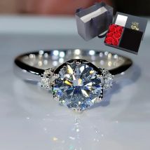 Moissan ite Ring, s925 Sterling Silber Ring, geeignet für Valentinstag Jubiläum Hochzeit Versprechen Ringe, Modedesign Ringe